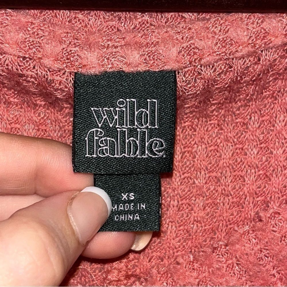 Wild Fable Coral Pink Waffle Knit Sweater - Picture 5 of 7